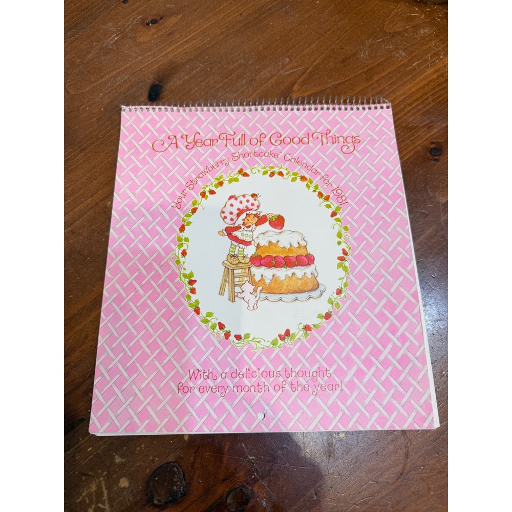 Vintage 1981 Strawberry Shortcake Calendar American Greetings 80s Collectible